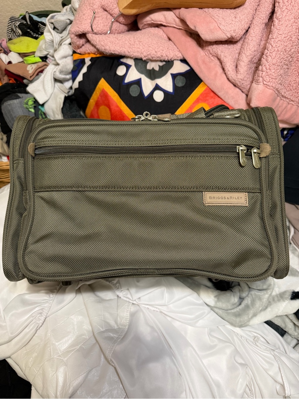 Vintage Briggs & Riley Baseline Deluxe Carry-On Tote Bag Olive Green Style 1121